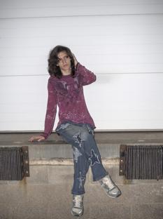 Me sitting on truck receiving dock